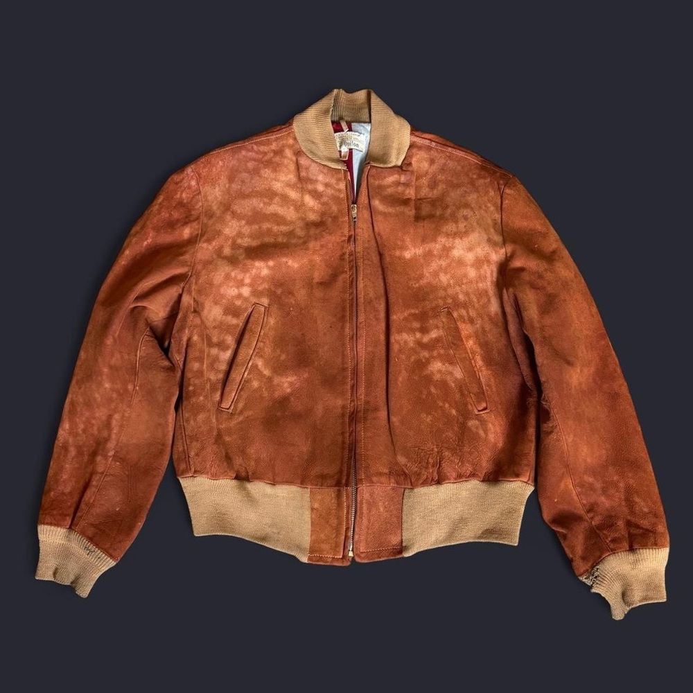 Vintage 50’s / 60’s Suede Leather Bomber Jacket Quilon